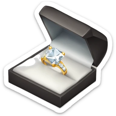 Diamond ring in a box  sticker