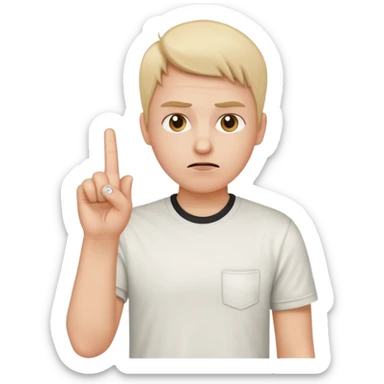 Confused face with the middle finger sticker