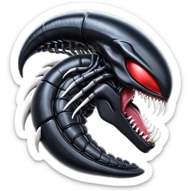 Venom-Xenomorph-Darkrai-Genesect-fusion  sticker