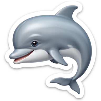 Cute Dolphin Happy face  sticker