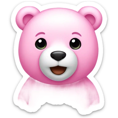 cute bear pink sticker