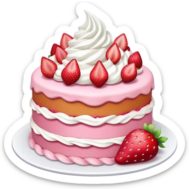 2 tier Strawberry Cake sticker
