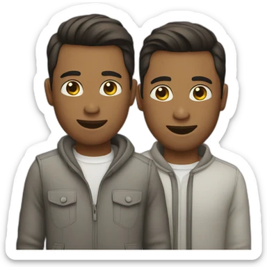 Gay couple kssing sticker