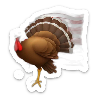 Flag turkey sticker