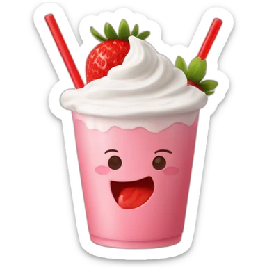 strawberry yougurt - only yougurt and strawberry sticker