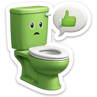 Is skibidi toilet  with a speech bubble saying I like to move it move it sticker