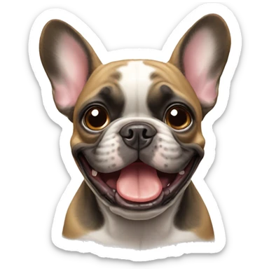 Super happy  french bulldog sticker