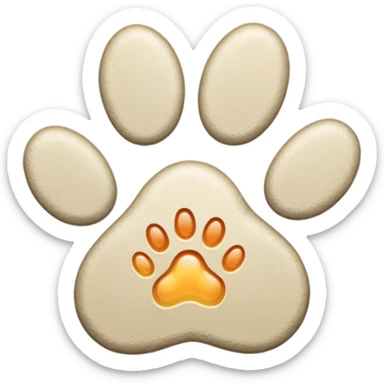 a very light pale pastel #ffbe8c pawprint sticker