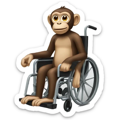 Monkey wheelchair sticker