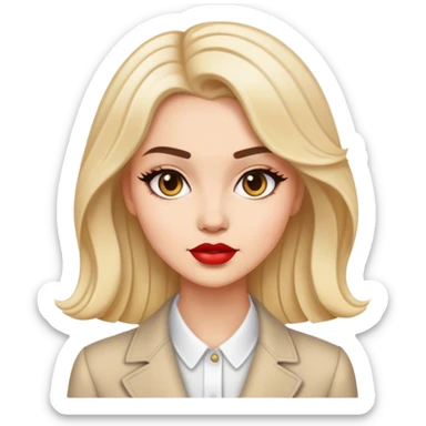 A fashionable lady styling sticker