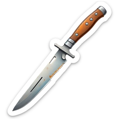 Rusty knife sticker