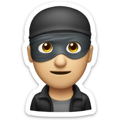 Burglar with eye mask sticker