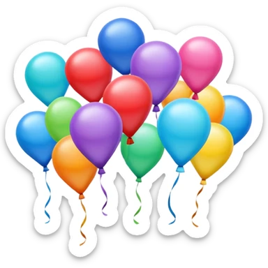 shaped flying balloons sticker