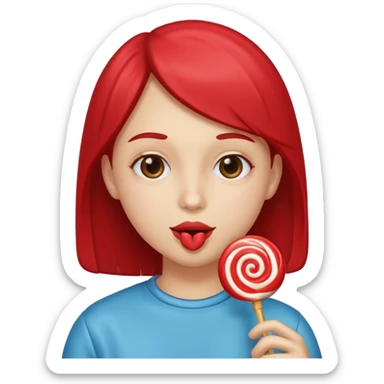 Lolipop yiyen emoji sticker
