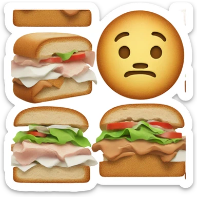 Gingerbread and tuna sandwich  sticker