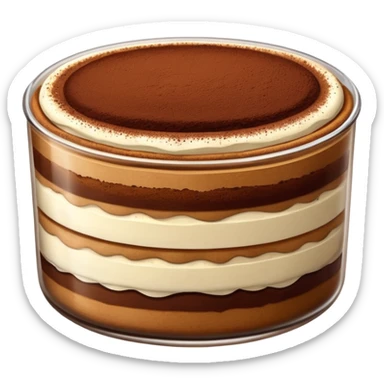 realistic tiramisu sticker