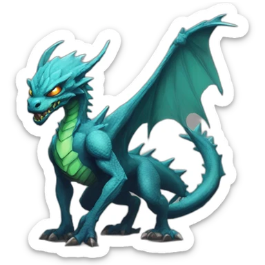 alien dragon slayer monster scifi roguelike rpg style inspired by slay the spire digital art sticker