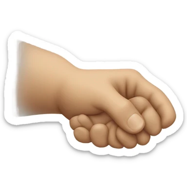 an extended hand with a human outline on top sticker