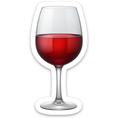 red Wine glass sticker