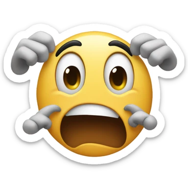 Barfing emoji covering ears  sticker