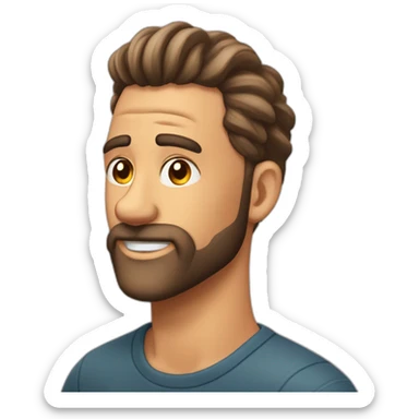 homem de cabelos grisalhos fazendo um v com os dedos sticker