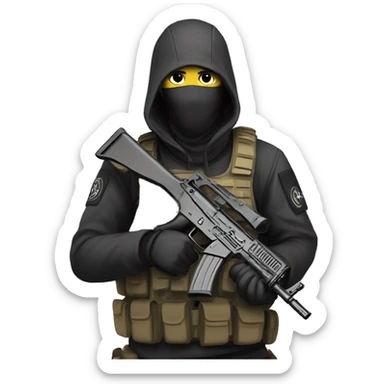 counter strike agent with have hand ak47 sticker