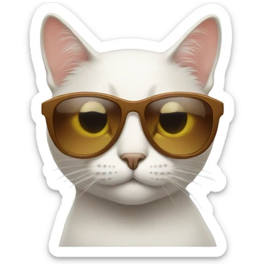 Cat with sunglasses sticker