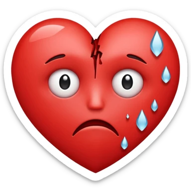 The heart is shot sticker