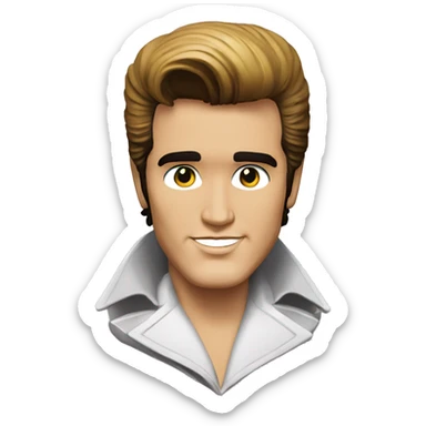 Elvis presley avec un vinyl de Elvis presley  sticker