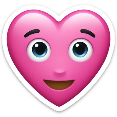 Pink Christmas heart sticker