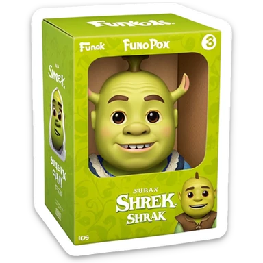 Boite funko pop avce shrek  sticker