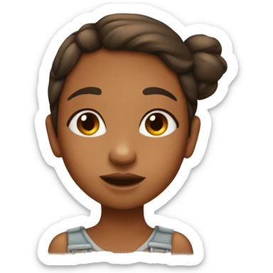 A tan skin girl kissing  sticker