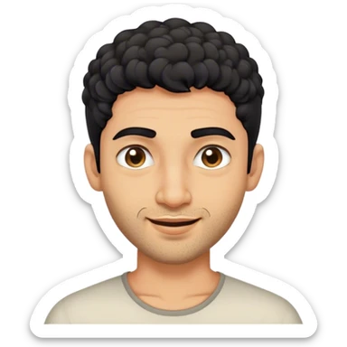 an indian guy with short curly hair and very light stubble winking

 sticker