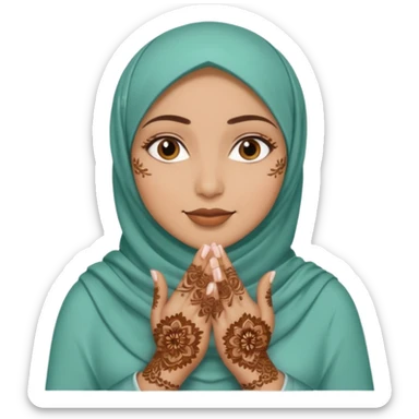 Muslim with mehendi sticker