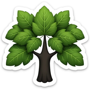 Trébol completamente negro cinco hojas  sticker