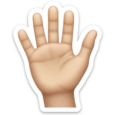 Face swiping finger on cheek sticker