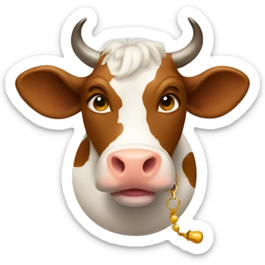 Cow with a Bell  sticker