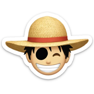 Luffy straw hat sticker