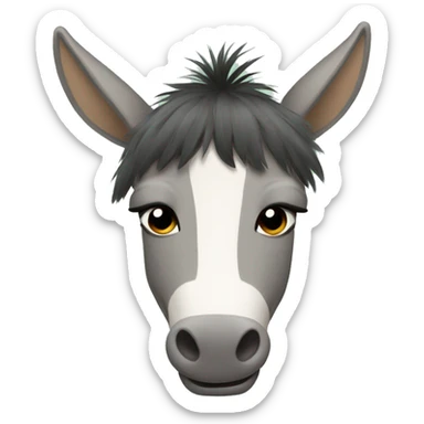 Donkey wearing a tutu sticker
