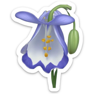 bluebell flower sticker