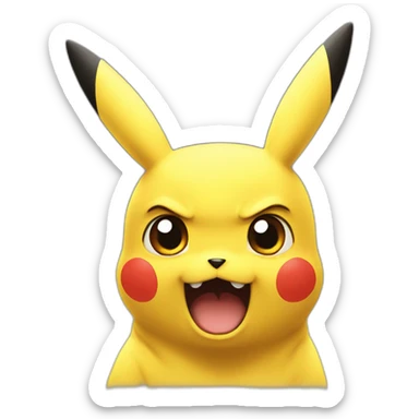 pikachu scared sticker