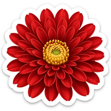 chrysanthemum flower red sticker