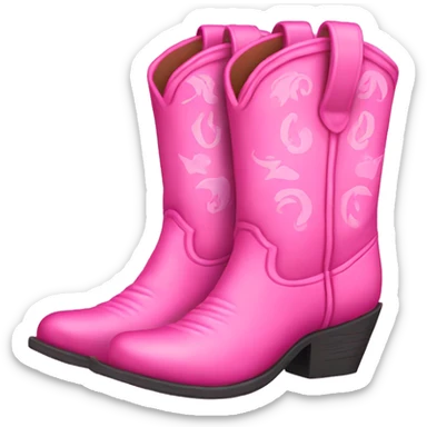 Pink cowgirl boots sticker