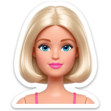 Barbie Doll Face sticker