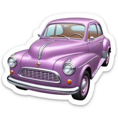 Retro mauve car sticker