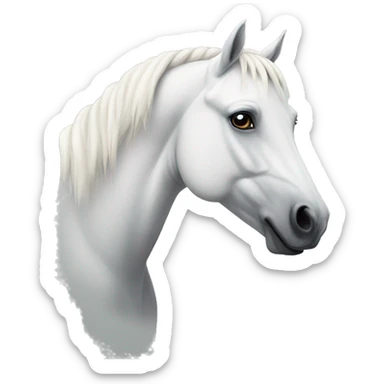 white horse sticker