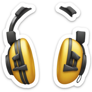 Headphones with a bow on it sticker