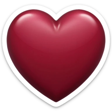 Maroon heart sticker