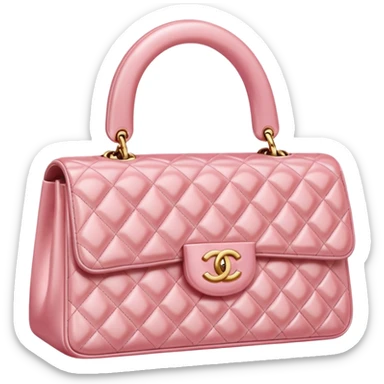 chanel pink pearl bag sticker