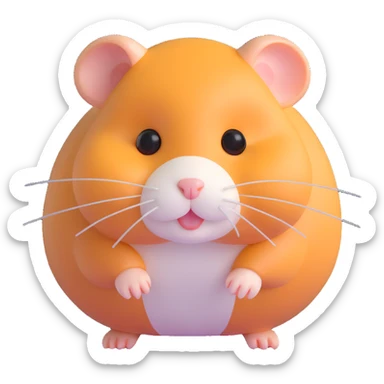 mini hamster sticker